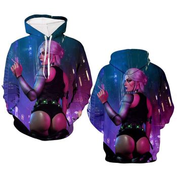 Cyberpunk 2077 Hoodie &#8211; 3D Print Unisex Patterned Pullover Sweatshirt