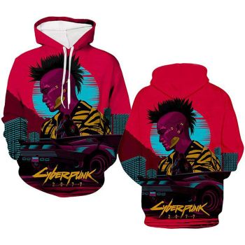 Cyberpunk 2077 Hoodie &#8211; 3D Print Unisex Patterned Pullover Sweatshirt
