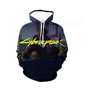 Cyberpunk 2077 Hoodie &#8211; 3D Print Unisex Patterned Pullover Sweatshirt
