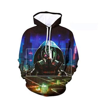 Cyberpunk 2077 Hoodie &#8211; 3D Print Unisex Patterned Pullover Sweatshirt