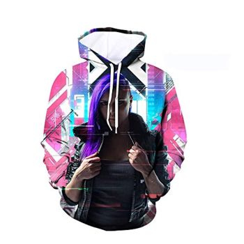 Cyberpunk 2077 Hoodie &#8211; 3D Print Unisex Patterned Pullover Sweatshirt