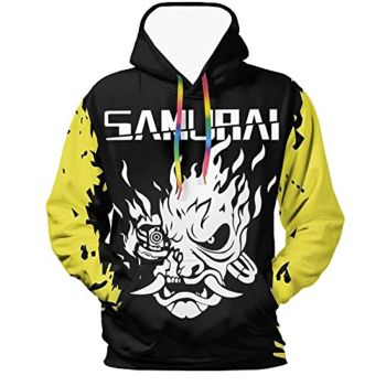 Cyberpunk 2077 Hoodie &#8211; Onicyborg Samurai 3D Print Hooded Pullover