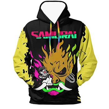 Cyberpunk 2077 Hoodie &#8211; Onicyborg Samurai 3D Print Hooded Pullover