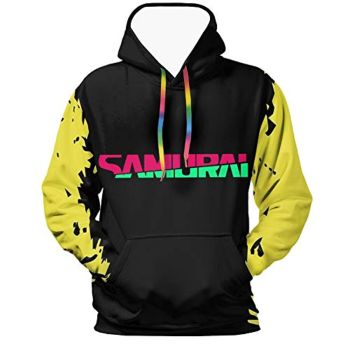 Cyberpunk 2077 Hoodie &#8211; Onicyborg Samurai 3D Print Hooded Pullover