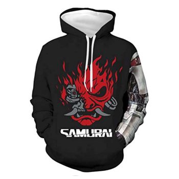 Cyberpunk 2077 Hoodie &#8211; Onicyborg Samurai 3D Print Hooded Pullover