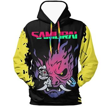 Cyberpunk 2077 Hoodie &#8211; Onicyborg Samurai 3D Print Hooded Pullover