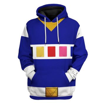 Gorgeous Blue Totem Pattern Armor Hoodie
