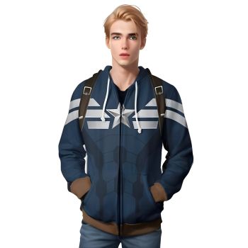 Unisex Captain America 3D Print Fashion Hoodies