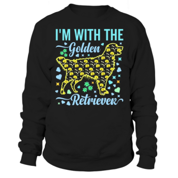 Im With The Golden Retriever Funny Halloween Sweatshirt