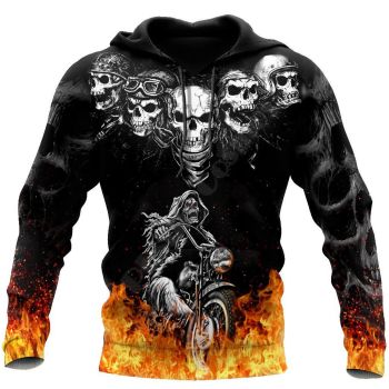 Pretty Black Skull Pattern Skull Hoodie