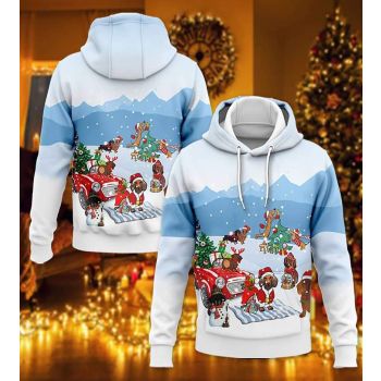 Dachshund Christmas 3D Hoodie