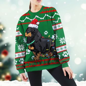 Dachsund Green Christmas Sweatshirt