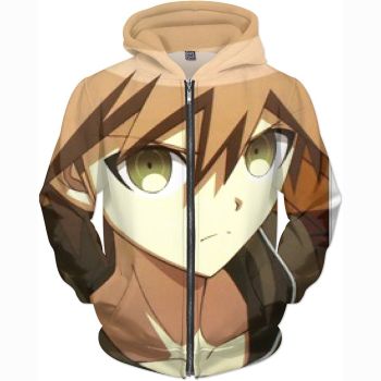 Danganronpa Hoodies &#8211; Zip Up Beige Hoodie