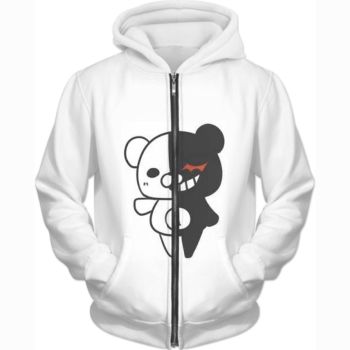 Danganronpa Hoodies &#8211; Zip Up White Hoodie