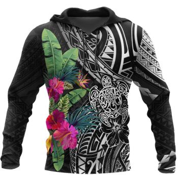 Classical  Black Turtles Pattern Animals Hoodie