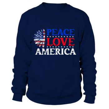 Peace Love America 4th of July Sweatshirt