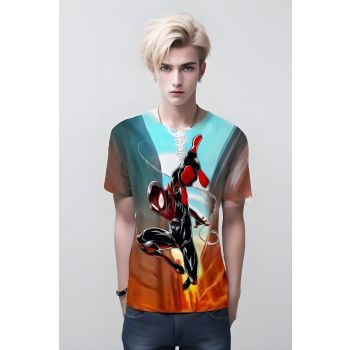 Vivid Orange Spider-man Man Miles Morales T-Shirt: Celebrate Diversity