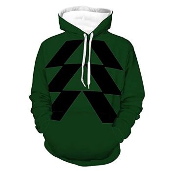 Destiny 2 Hoodies &#8211; Destiny 2 Forsaken Hunter Symbol Green 3D Print Pullover Drawstring Hoodie