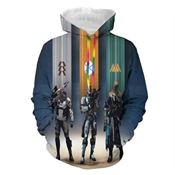 Destiny 2 Hoodies &#8211; Destiny 2 Forsaken Titan Hunter Warlock 3D Print Pullover Drawstring Hoodie
