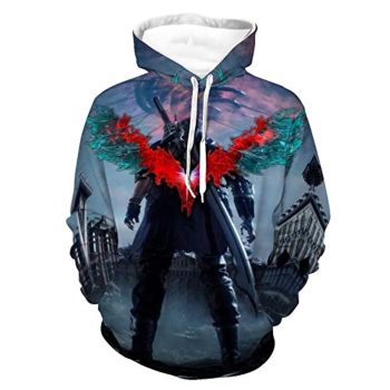 Devil May Cry Hoodie &#8211; Dante 3D Print Pullover Gaming Hoodie