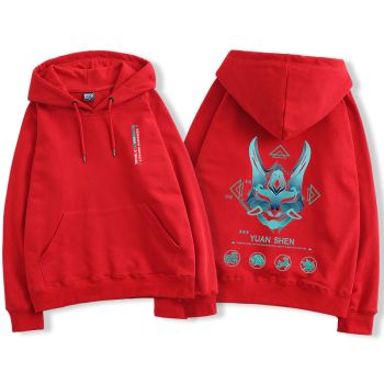 Genuine Genshin Impact Yuanshen Anime Keqing Chocolate Red Hoodie