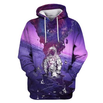 Street Purple Astronauts Pattern Astronauts Hoodie
