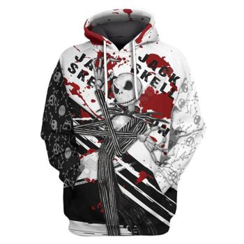  Classical  Black Skull Pattern Christmas Hoodie