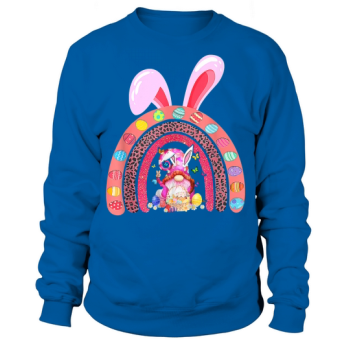 Bunny Easter Easter egg hunt gnome leopard rainbow Sweatshirt