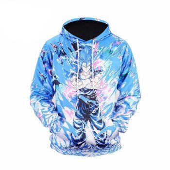 Dragon Ball Z Hoodies &#8211; Pullover Light Blue Hoodie