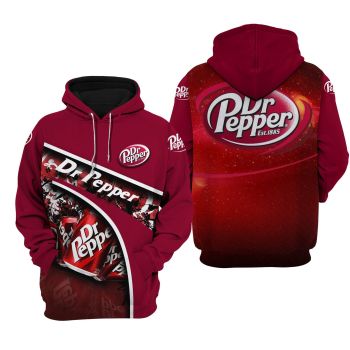 Dr Pepper red full Printed Hoodie