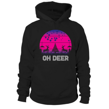 Oh Deer Christmas Is Here Hoodies
