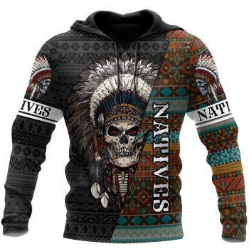 Gorgeous Black Skull Pattern Skull Hoodie