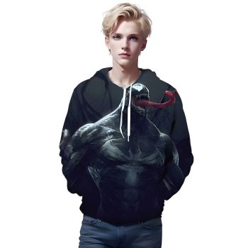 Fashion Black   Venom Pattern Venom Hoodie