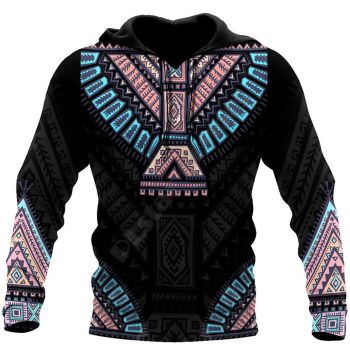 Street Style Black Totem Pattern Indians Hoodie