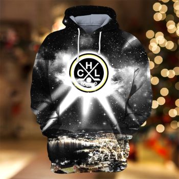 Vintage  Black Lighting Pattern Lighting Hoodie