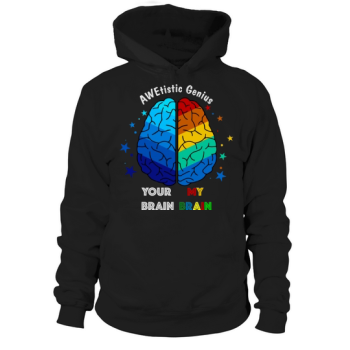 Awetistic Genius Autism Awareness Hoodies