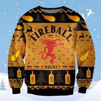 Fireball Ugly Sweater Beer Drinking Ugly Christmas Sweater Tshirt Hoodie Apparel,Christmas Ugly Sweater