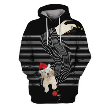  Gorgeous Black Dog Pattern Christmas Hoodie