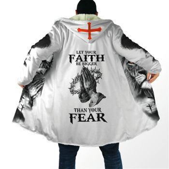  Gorgeous White Crosses Fingers Pattern Jesus Zip-Up Hoodie