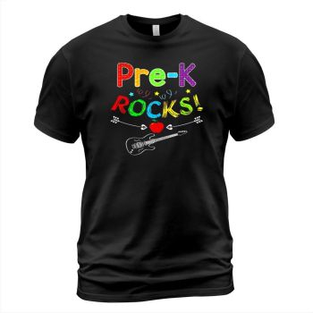 Pre-K Rocks T-Shirt Funny Kids Teachers Back to School