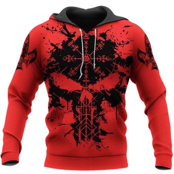 Elegance Red Sword Pattern Tattoo Hoodie