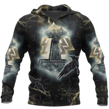 Elegance Black Skull Pattern Tattoo Hoodie