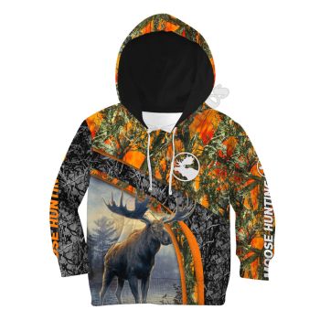 Cute Orange Elk Pattern Animals Hoodie
