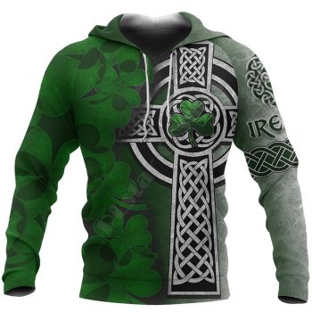 Precious Green Crosses Pattern Armor Hoodie