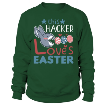 Hacker Loves Easter Bunny Easter egg Easter Sunday Sweatshirt