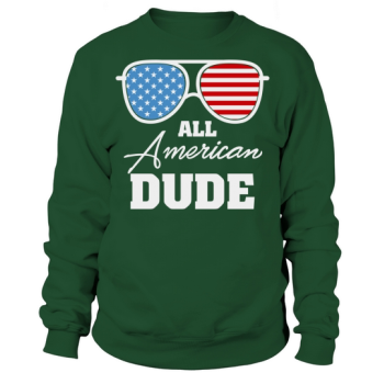 All American Dude Sunglasses USA Sweatshirt