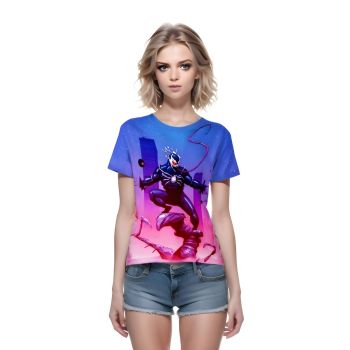 Neon Venom - Venom Face Neon T-Shirt in Purple