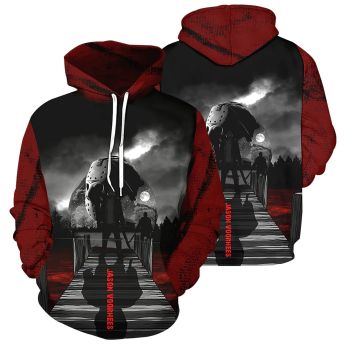  Precious Black Red Knives Skull Horrible Pattern Halloween Hoodie