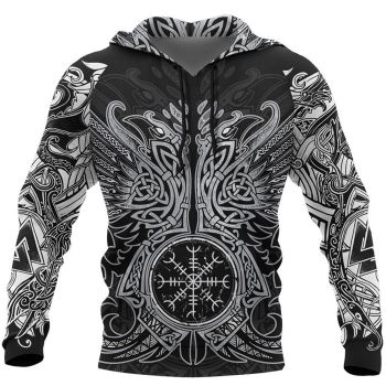 Street Style Black Symbols Pattern Tattoo Hoodie