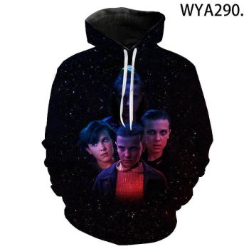Fashion 3D Printed Hoodies &#8211; Stranger Things Streetwear Pullover